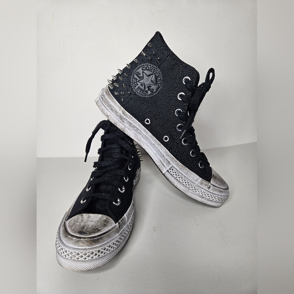 Converse Chuck 70 Studded Sneaker Distressed Size 8 - Picture 2 of 12